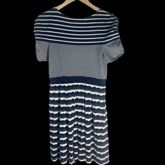 Anthropologie 1.9 One September Multi Stripe Seafarer Dress Ruched Sleeve Sz S - Picture 3 of 12